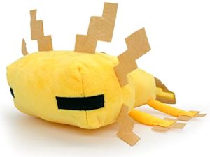 JAVICED Yellow Axolot Plush Plush Stuffed Toy Soft Throw Pillow Decorations for Video Game Fans