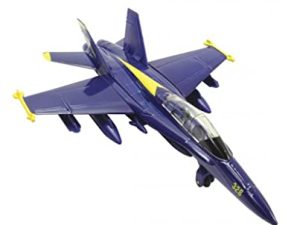 United States Navy Blue Angels F/A-18 Super Hornet Fighter Jet 6inch Die Cast Metal Model Toy w/ Pullback Action