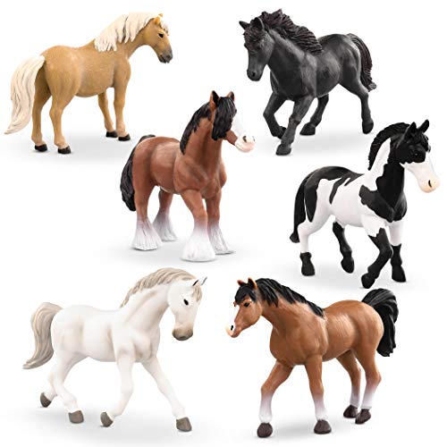 Terra by Battat – Horse Set – 6pc Playset with Detailed Miniature Toy Horses – Animal Toys for Kids 3+ Terra by Battat – Horse Set – 6pc Playset with Detailed Miniature Toy Horses – Animal Toys for Kids 3+
