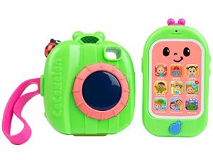 CoComelon Musical Cell Phone and Camera Pretend Toy Set - Officially Licensed - Great for Toddlers and Kids - Ages 2+