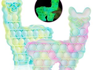 Glow in The Dark POP Bubble Fidget Llama Toy