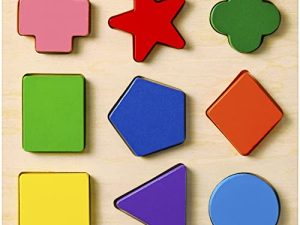 GYBBER&MUMU Wooden Preschool Colorful Shape Puzzle