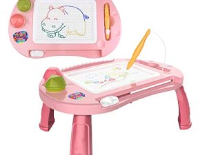FOGEEK Magnetic Drawing Board Toys for Kids Toddler Toys Girls Boys Learning Toys Ages 2 3 4 5 Education Doodle Board Toy Learning Toy Gifts for Kids (Pink)