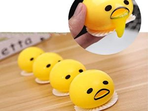 5PCS Yellow Round Vomiting & Sucking Lazy Egg Yolk