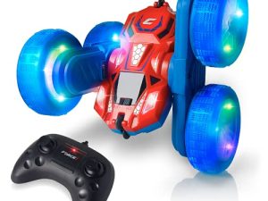 Force1 Cyclone LED Remote Control Car for Kids - Double Sided Fast RC Car with Bright LED Tires
