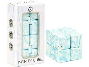 Daily Vibrations | Blue Infinity Cube Fidget Toy | Durable Stress Relieving Fidget Toy | Stress and Anxiety Relief Fidget Cube | Relaxing Hand-Held Fidget Toy for Adults and Kids