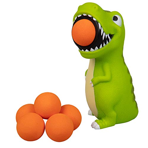 Hog Wild T-Rex Dinosaur Popper Toy - Pop Foam Balls Up to 20 Feet - 6 Balls Included - Age 4+ Hog Wild T-Rex Dinosaur Popper Toy - Pop Foam Balls Up to 20 Feet - 6 Balls Included - Age 4+