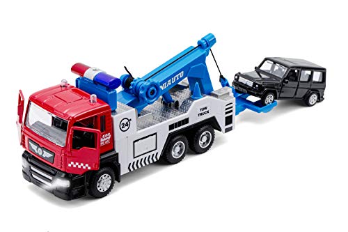 haomsj Toy Tow Truck Pull Back Toy Cars Miniature Carrier Truck Toy for Boys and Girls haomsj Toy Tow Truck Pull Back Toy Cars Miniature Carrier Truck Toy for Boys and Girls