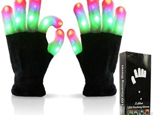 Luwint Children LED Finger Flashing Light Up Gloves