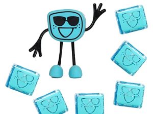 Glo Pals Blair Water-Activated Bath Toy with 6 Reusable Light-Up Cubes for Sensory Play