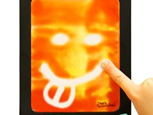 DoodleJamz JellyBoards — Squishy Drawing Pads Filled with Non-Toxic Sensory Gel – No-Mess Fidget Art – ASMR – Re-usable for Endless Artistic Creations (Red and Yellow Gel)