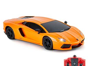 CMJ RC Cars Lamborghini LP700-4 Remote Control RC Car Officially Licensed 1:24 Scale Working Lights 2.4Ghz. Great Kids Play Toy Auto (Orange)