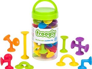 Froogly - 25 Piece Suction Toys | Montessori Toys Bath Toys Construction Building Set Silicone Preschool Toys Daycare Toys Shower Toys Travel Toys for Kids Toddlers Boys Girls Ages 3 4 5 6 Year Old