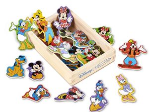 Melissa & Doug Disney Mickey Mouse Wooden Character Magnets (20 pcs) - Cute Disney Fridge Magnets