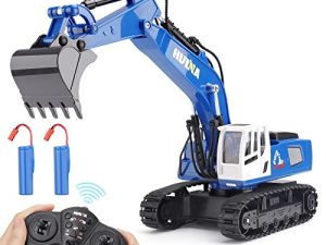 Remote Control Excavator Toys for Boys - PREBOX Rc Excavators Metal Shovel for Kids Age 4-7 8 9 10 Year Old