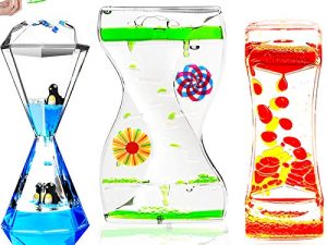 TKTM 3 Types Liquid Motion Bubbler Liquid Timers for Kids Sensory Fidget Toys Small Calming Toys Autism Toy