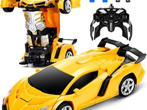 Dolanus Remote Control Car - Transform Robot RC Cars Contains All Batteries: One-Button Deformation and 360 Degree Rotating Drifting