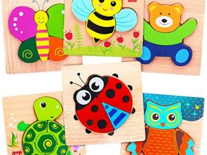 GEPER Wooden Puzzles for Toddlers 1-3