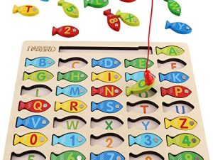 Magnetic Wooden Fishing Game Toy for Toddlers
