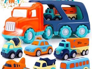 Nicmore Toddler Toys Car for Boys: Kids Toys for 2 3 4 5 Year Old Boys Girls | Boy Toys 7 in 1 Carrier Vehicle Toy Trucks Baby Toys 18-24 Months Party Birthday Gifts for Boys Toddler Toys Age 2-4 3-5