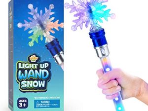 Light Up Snowflake Ice Spinning Wand for Kids in Gift Box