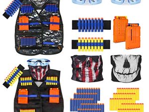 Kids Tactical Vest Kit for Nerf Guns Series with Refill Darts