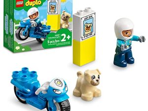 LEGO DUPLO Town Police Motorcycle 10967 Building Toy Set for Preschool Kids