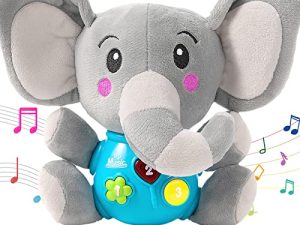 LITTLESMET Plush Elephant Baby Musical Toys 6 to 12 Months