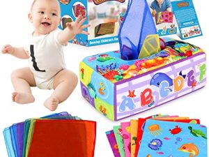 Luerbi Baby Toys 6 to 12 Months - Montessori Toys for Babies 6-12 Months - Baby Magic Tissue Box - Infant Newborn Toddlers Sensory Toys for 1 Year Old Boys Girls Kids Early Learning Toys Baby Gifts