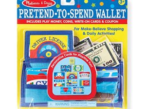 Melissa & Doug Pretend-to-Spend Toy Wallet With Play Money and Cards (45 pcs)