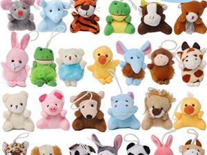 Juegoal 26 Pack Mini Animal Plush Toy Set