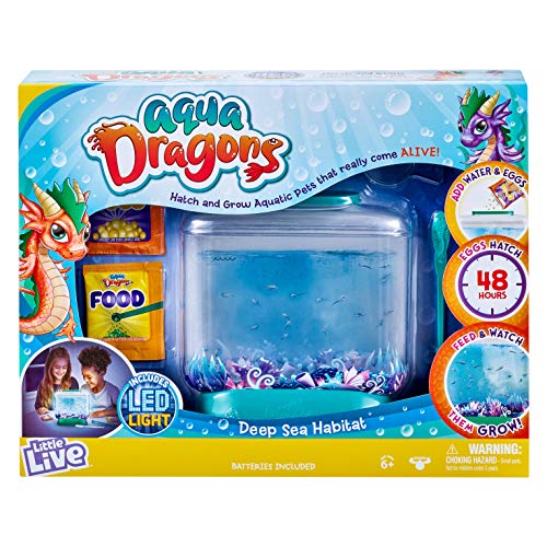 Little Live Aqua Dragons - Deep Sea Habitat - LED Light Up Tank Hatch and Grow Aquatic Pets Little Live Aqua Dragons - Deep Sea Habitat - LED Light Up Tank Hatch and Grow Aquatic Pets
