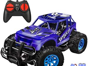 GaHoo Remote Control Car for Kids - Durable Non-Slip Off-Road Shockproof High-Speed RC Racing Car - All Terrain Electronic RC Car Toy Gifts for 3 4 5 6 7 8 Year Old Boys Girls (Dark Blue)