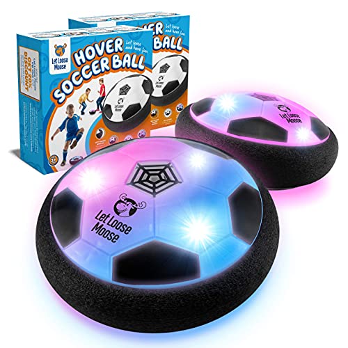 LLMoose Hover Soccer Ball - Set of 2 LED Hover Ball Toys w/ Foam Bumpers - Light Up Indoor Soccer Ball for Rainy Days or Outdoor Play - Soccer Stuff for Boys and Girls - Gifts for Toddlers and Kids LLMoose Hover Soccer Ball - Set of 2 LED Hover Ball Toys w/ Foam Bumpers - Light Up Indoor Soccer Ball for Rainy Days or Outdoor Play - Soccer Stuff for Boys and Girls - Gifts for Toddlers and Kids
