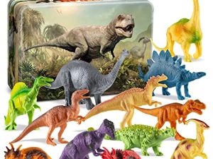 Dinosaur Toys for Kids Toys - 12 7-Inch Realistic Dinosaurs Figures with Storage Box | Kids Dinosaur Toys | Toddler Dinosaur Toy | Dinosaur Toys for Kids 3-5 5-7 | Dino Toys Kid Toys Toddler Boy Toys