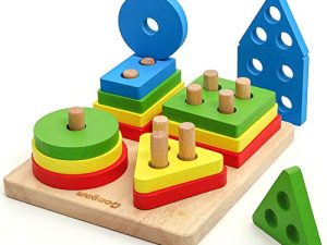 Coogam Wooden Sorting Stacking Montessori Toys