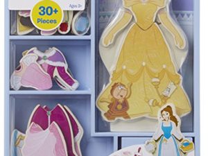 Melissa & Doug Disney Belle Magnetic Dress-Up Wooden Doll Pretend Play Set (30+ pcs)