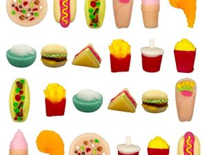 QINGQIU 24 PCS Food Kawaii Squishies Mochi Squishy Toys Stress Relief Toys Pack for Kids Boys Girls Christmas Party Favors Stocking Stuffers Birthday Gifts