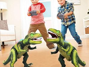 STEAM Life Remote Control Dinosaur Toys for Kids 3 4 5 6 7+ Light Up & Realistic Roaring Sound - T rex Dinosaur Toys - Electronic Walking Dinosaur Toys - Dinosaur Robot Toy for Kids Boys Girls (Green)