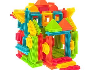 PicassoTiles PTB120 pcs Bristle Shape 3D Interlocking Building Blocks Accessories Tiles Construction Toy Set Learning Playset STEM Toy Set Educational Kit Child Development Preschool Kindergarten Toy