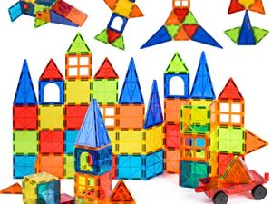 Nutty Toys Magnetic Tiles & Car 30 pk STEM Educational Magnet Building Blocks Top Kids Toddler Activities Birthday Gift for Age 3 4 5 6 7 8 Year Old Best Boy Girl Christmas Stocking Stuffers Idea 2022