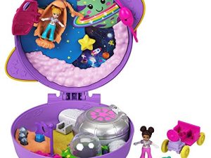 Polly Pocket Saturn Space Explorer Compact with Fun Reveals