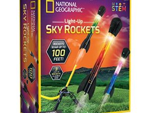 NATIONAL GEOGRAPHIC Air Rocket Toy – Ultimate LED Rocket Launcher for Kids