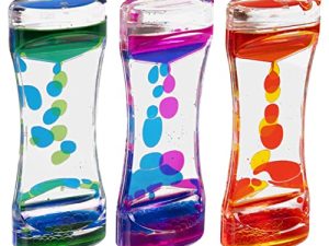 Narwhal Novelties Liquid Motion Bubbler for Kids and Adults - Hourglass Liquid Bubbler/Timer for Sensory Play Toys
