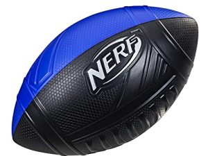Nerf Pro Grip Football -- Classic Foam Ball -- Easy to Catch and Throw -- Great for Indoor and Outdoor Play -- Blue