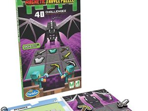 ThinkFun Minecraft Magnetic Travel Puzzle Logic Game & STEM Toy For Kids Ages 8 & Up