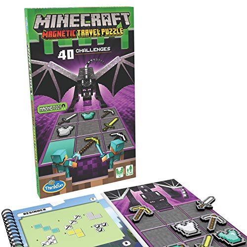 ThinkFun Minecraft Magnetic Travel Puzzle Logic Game & STEM Toy For Kids Ages 8 & Up ThinkFun Minecraft Magnetic Travel Puzzle Logic Game & STEM Toy For Kids Ages 8 & Up