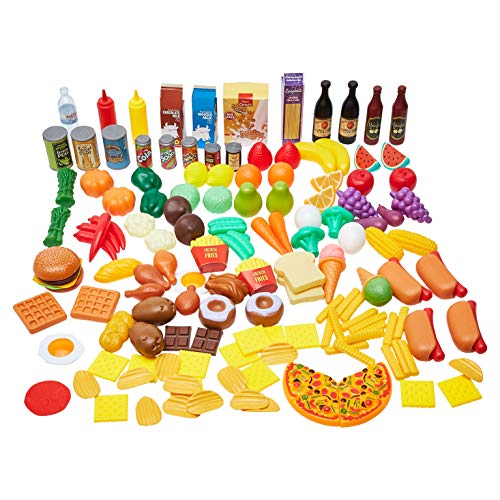 Amazon Basics Pretend Toy Play Food Set for Kids Ages 3 and Up - Set of 150 Pieces Amazon Basics Pretend Toy Play Food Set for Kids Ages 3 and Up - Set of 150 Pieces