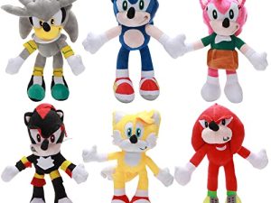 6 PCS Plush Set 12in Stuffed Animals Cartoon Movie Characters Plushie Figures Soft Doll Toys for Kids Boys Girls