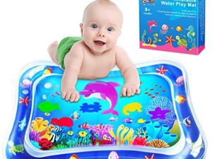 ZMLM Baby Tummy-Time Water Mat: Infant Christmas Toy Gift Activity Play Mat Inflatable Sensory Playmat Babies Belly Time Pat Indoor Small Pad for 3 6 9 Month Newborn Boy Girl Toddler Fun Game